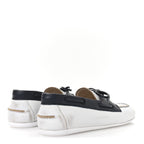 Vitello Deco Boat Loafers 37 White Black