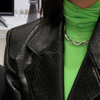 NboStore Cyberpunk Twisted Splicing Pearl Necklace