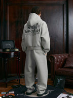 Small Town Kid Badge Printed Baggy Sweatpants