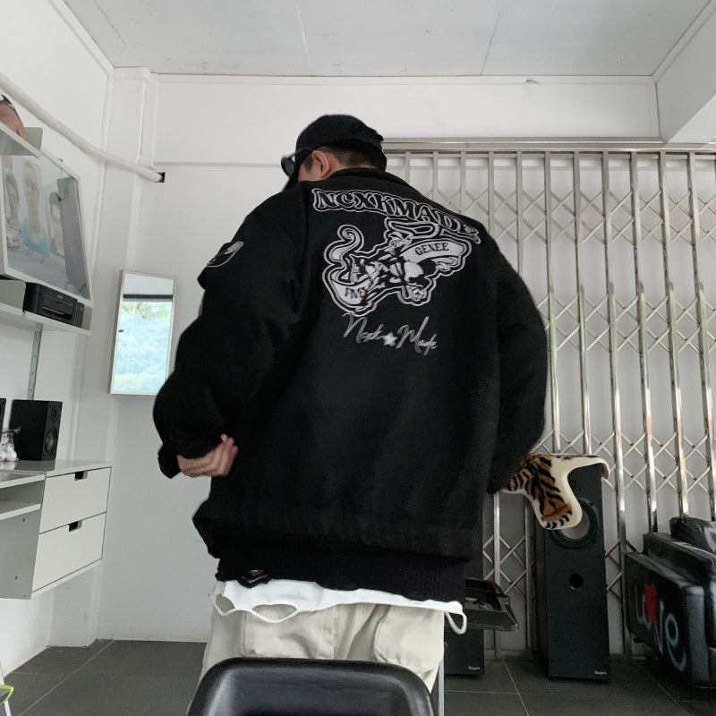 F3F Select Embroidered Suede Lapel Jacket