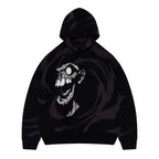 S45 Skull Swirl Embroidered Knit Hoodie