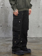 F2CE Multi Zipper Pockets Functional Work Cargo Pants