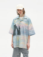Harsh and Cruel Impressionist Sunset Oil Painting Shirt