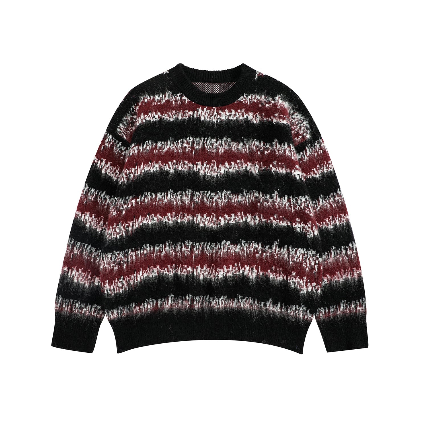 F3F Select Gradient Striped Fuzzy Knit Sweater