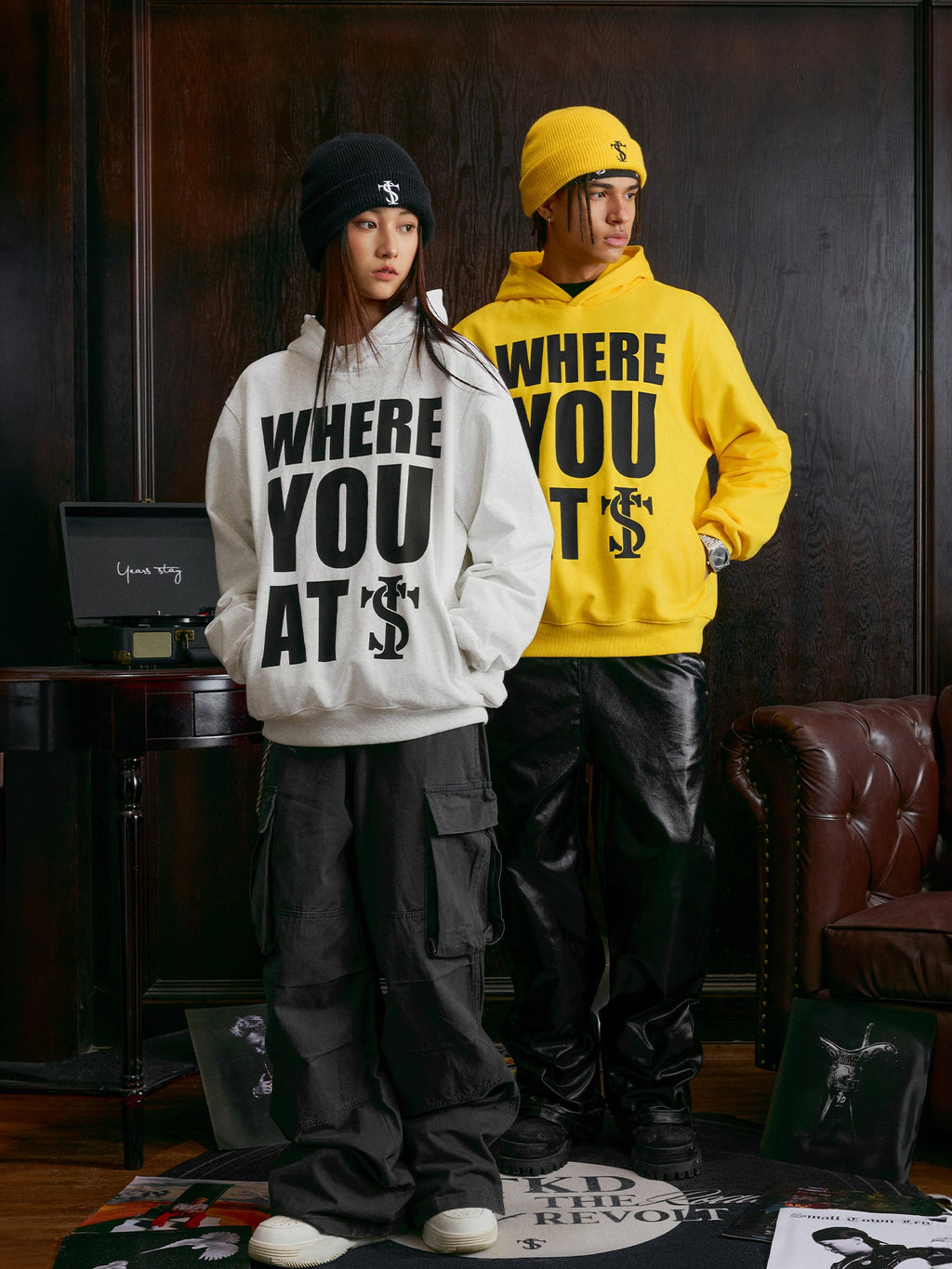 Small Town Kid WHERE YOU AT Slogan Hoodie