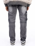 F3F Select Heavy Washed Multi Pocket Straight Jeans