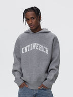 UNTILWERICH Jacquard Hooded Knit Sweater