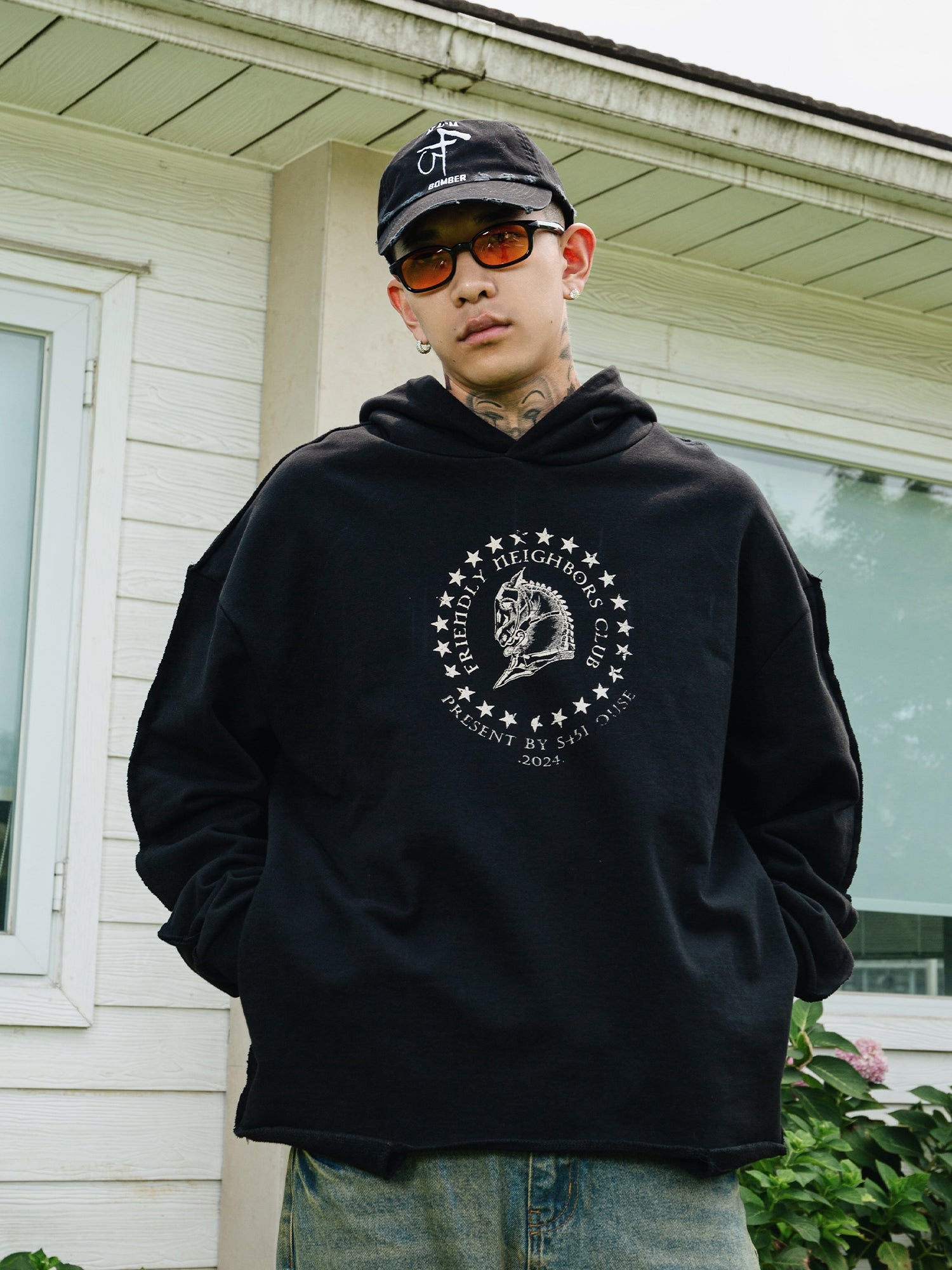 S45 War Horse Medal Stitching Hoodie