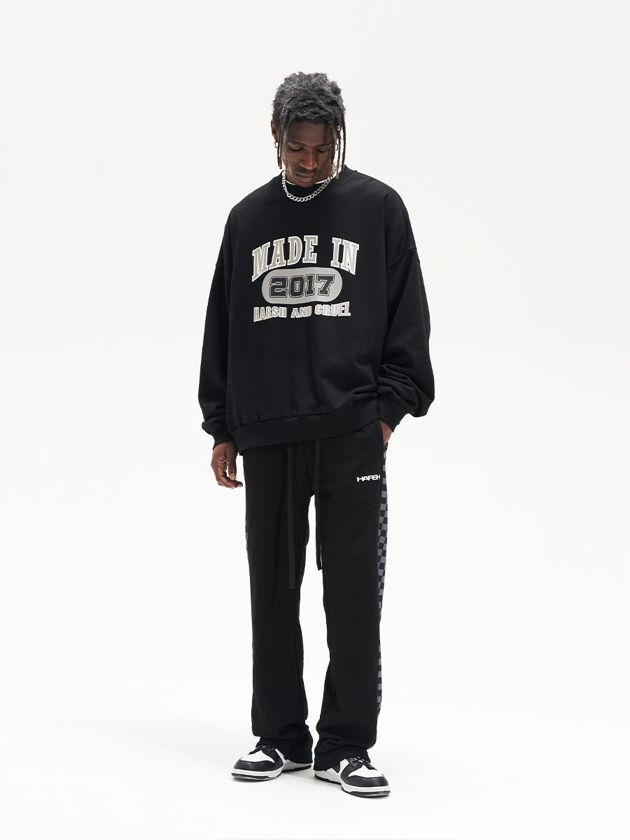 Harsh and Cruel Retro Theme Round Neck Sweatshirts