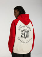 DICETINY Dice Roll Print Color Blocked Hoodie