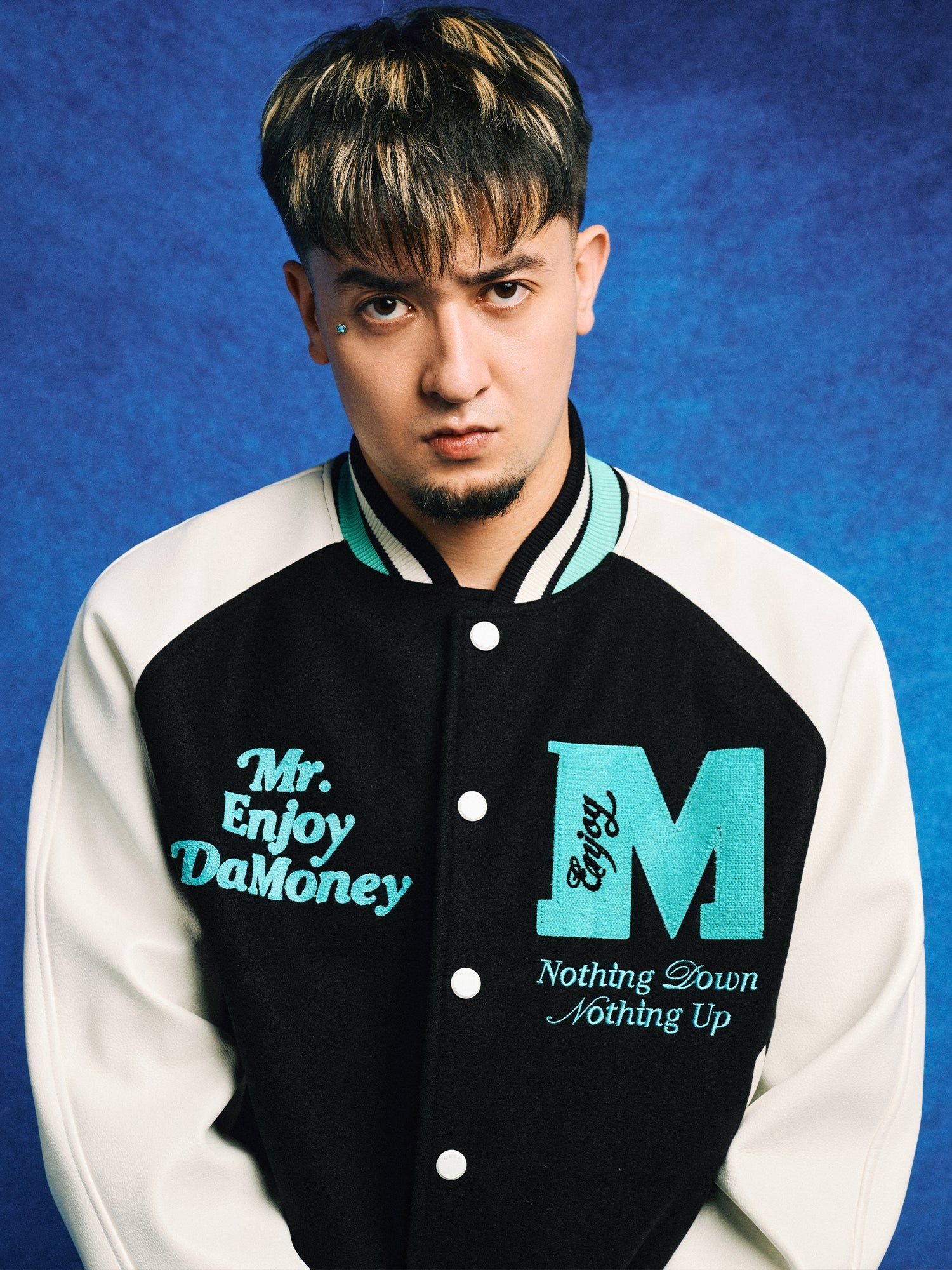 MEDM Font Typography Varsity Jacket