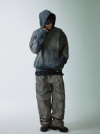 F2CE Handmade Gradient Spray Dye Destruction Hoodie