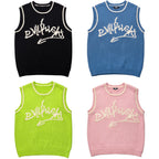 EVILKNIGHT(EK) Jacquard Logo Knit Vest