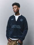 ANTIDOTE Imitation Mink Sports Print Knit Sweater