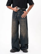 F3F Select Heavyweight Mid Waist Dark Blue Jeans