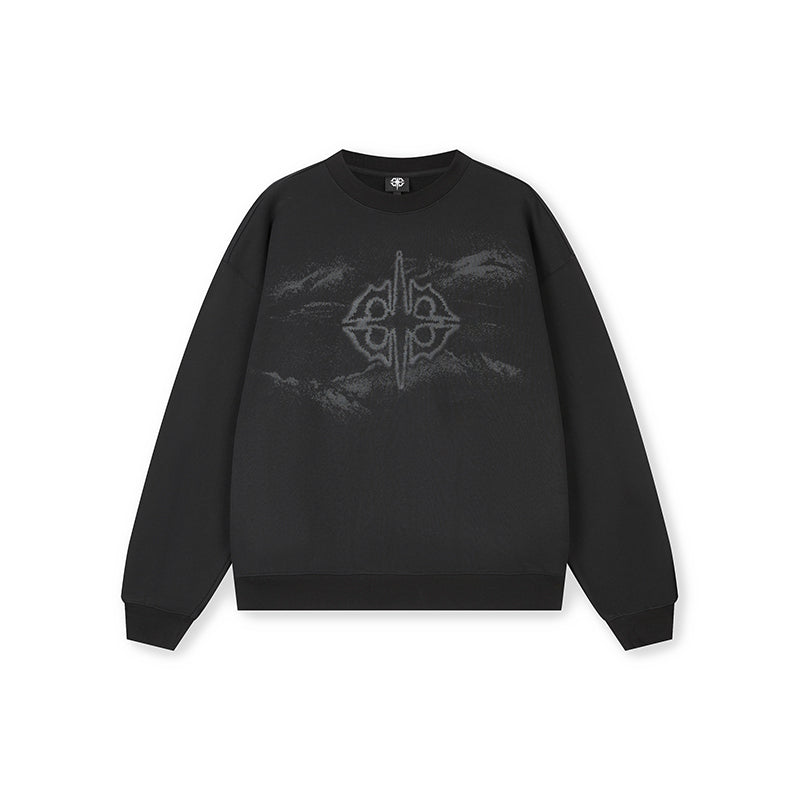 DICETINY Mottled Logo Printed Sweatshirt
