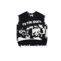 S45 Portrait Rock Destruction Knit Vest