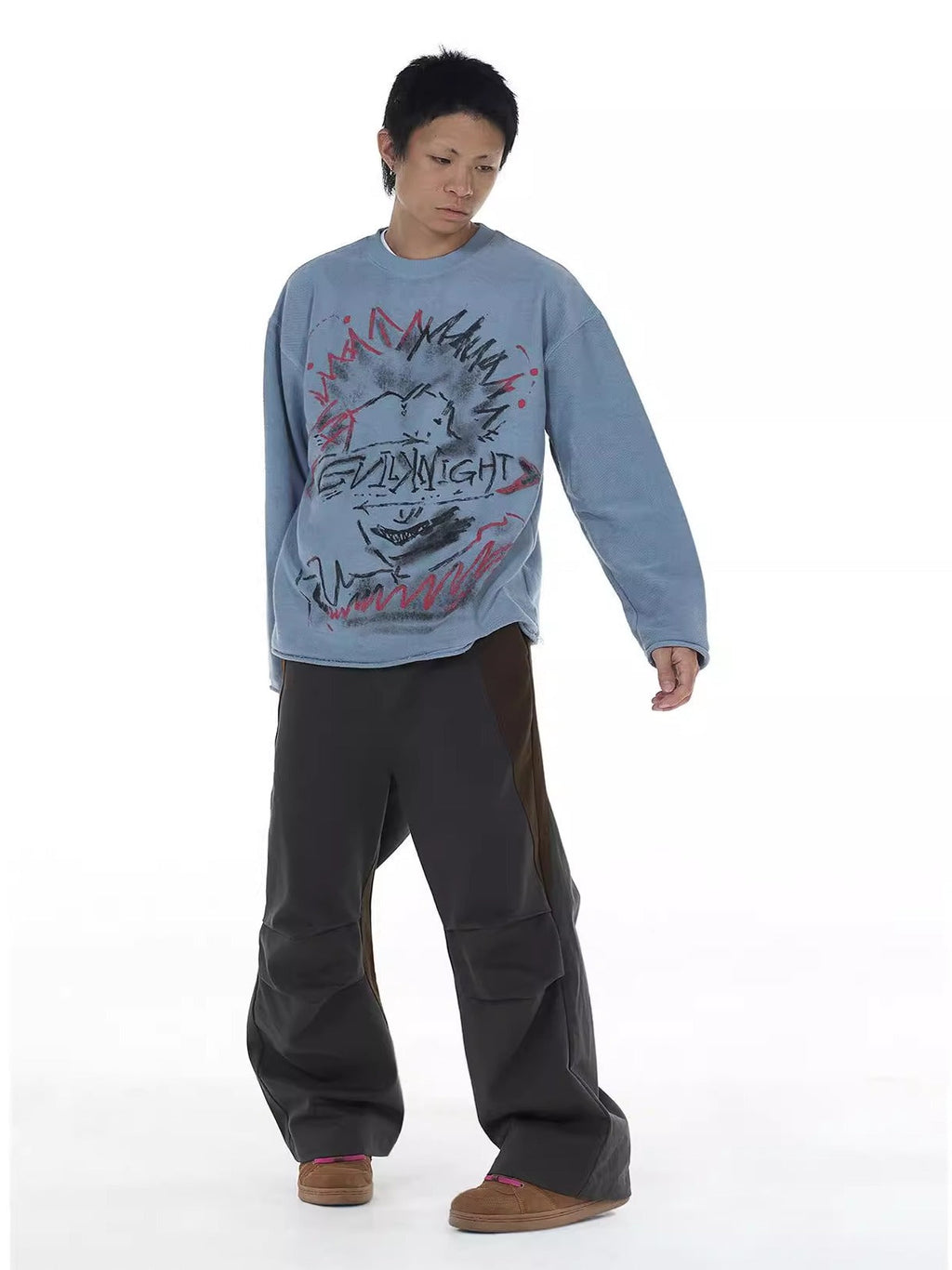 EVILKNIGHT(EK) Crazy Punk Printed Sweatshirt
