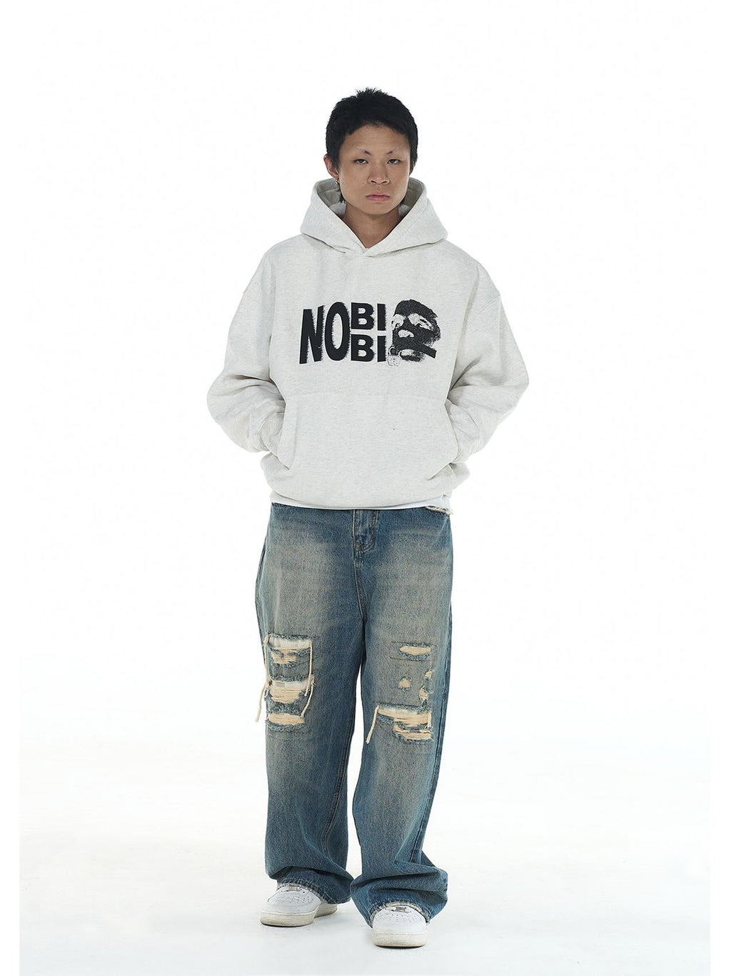 EVILKNIGHT(EK) NOBIBI Slogan Printing Hoodie