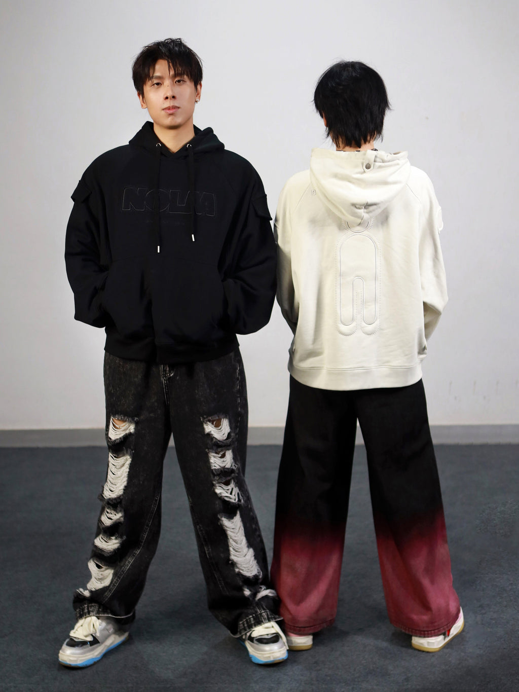 STEEPC NOLM Embroidered Logo Loose Hoodie