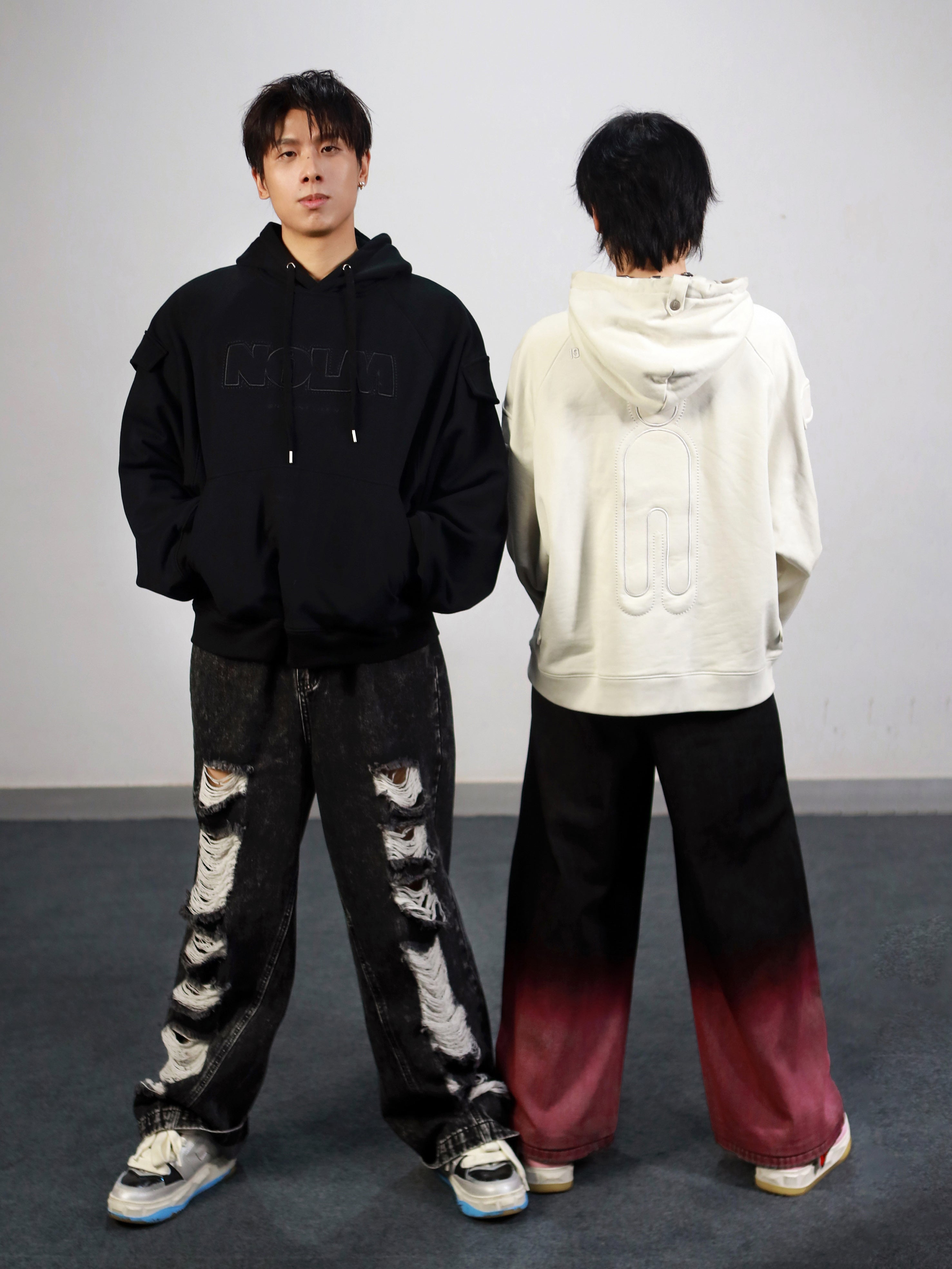STEEPC NOLM Embroidered Logo Loose Hoodie