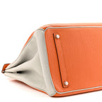 Togo Horseshoe Birkin 35 Orange Gris Perle