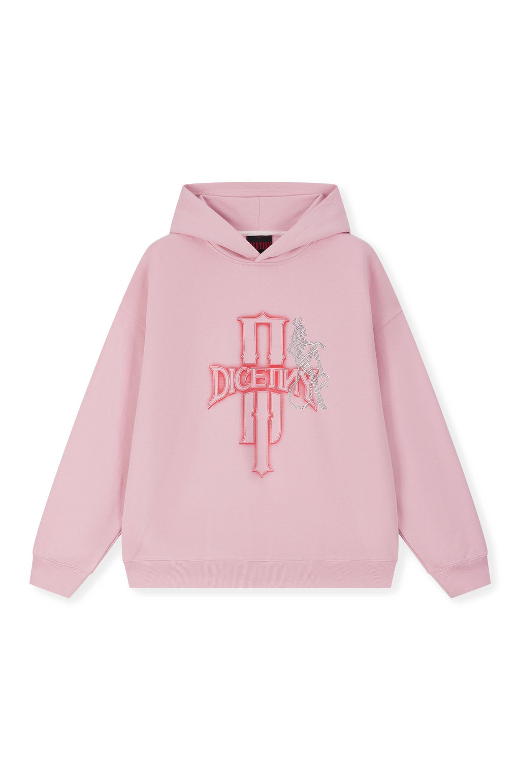 DICETINY Bunny Girl Pattern Rhinestone Hoodie