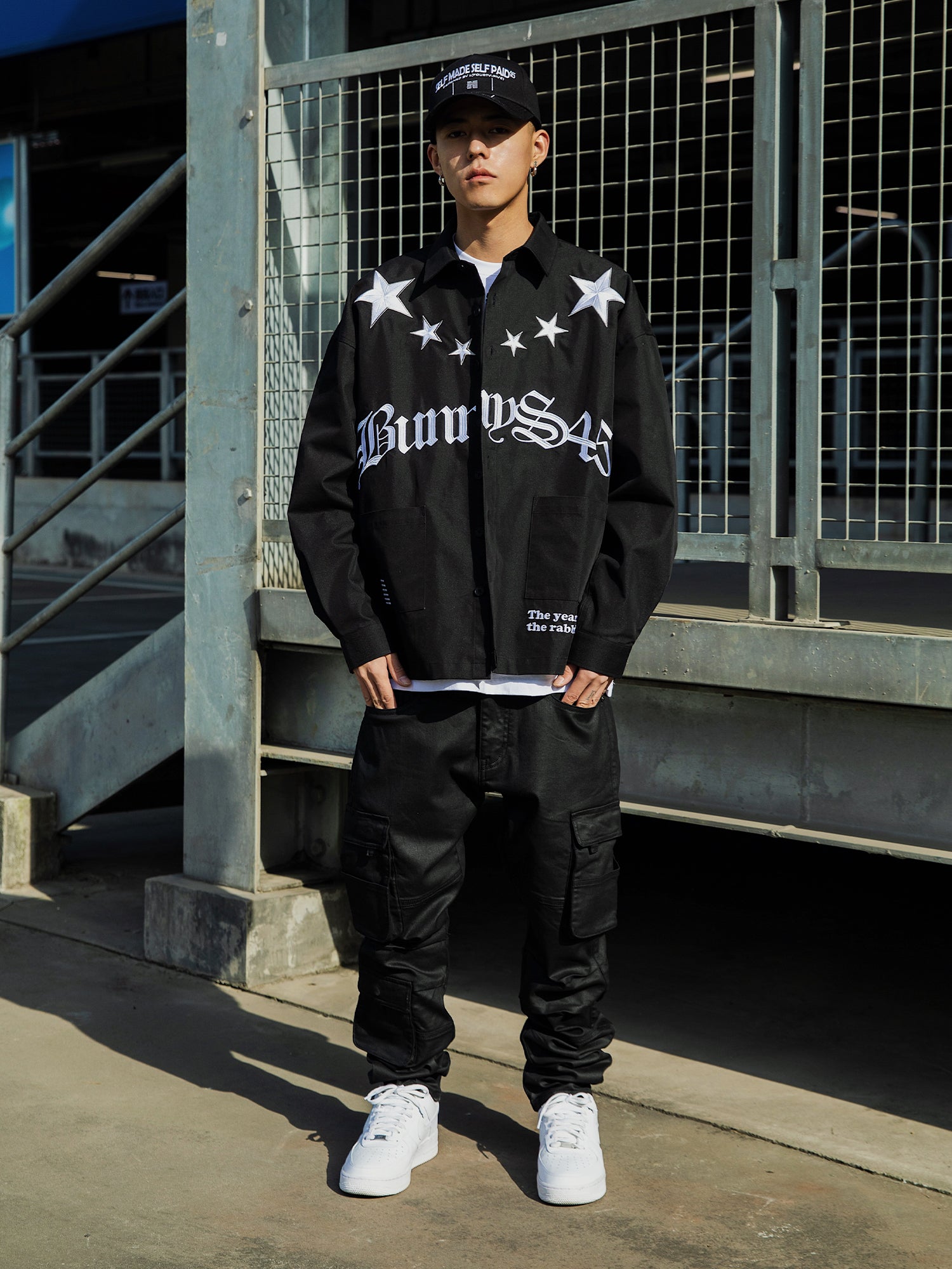 S45 Logo Star Embroidered Long Sleeve Shirt