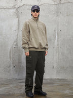 F2CE Stand Up Collar Half Zipper Sweatshirt
