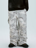 F2CE Gray White Camouflage Baggy Cargo Pants