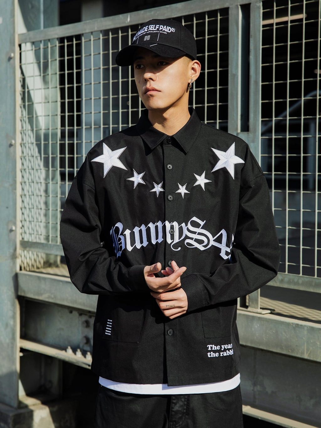 S45 Logo Star Embroidered Long Sleeve Shirt
