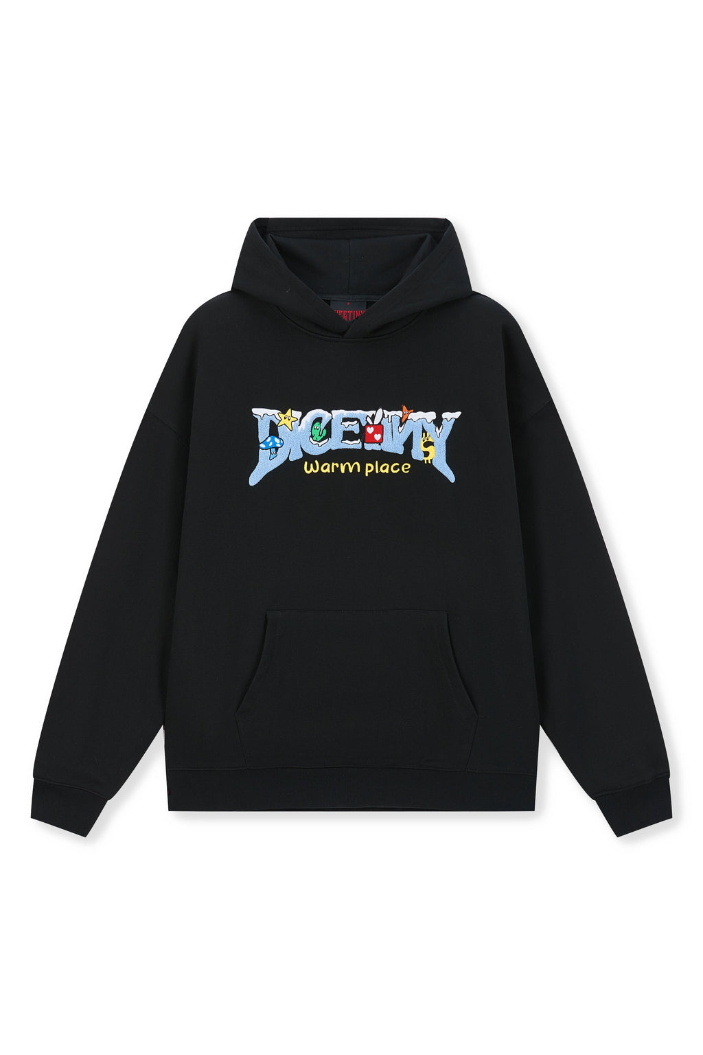 DICETINY Comics Logo 3D Embroidery Hoodie