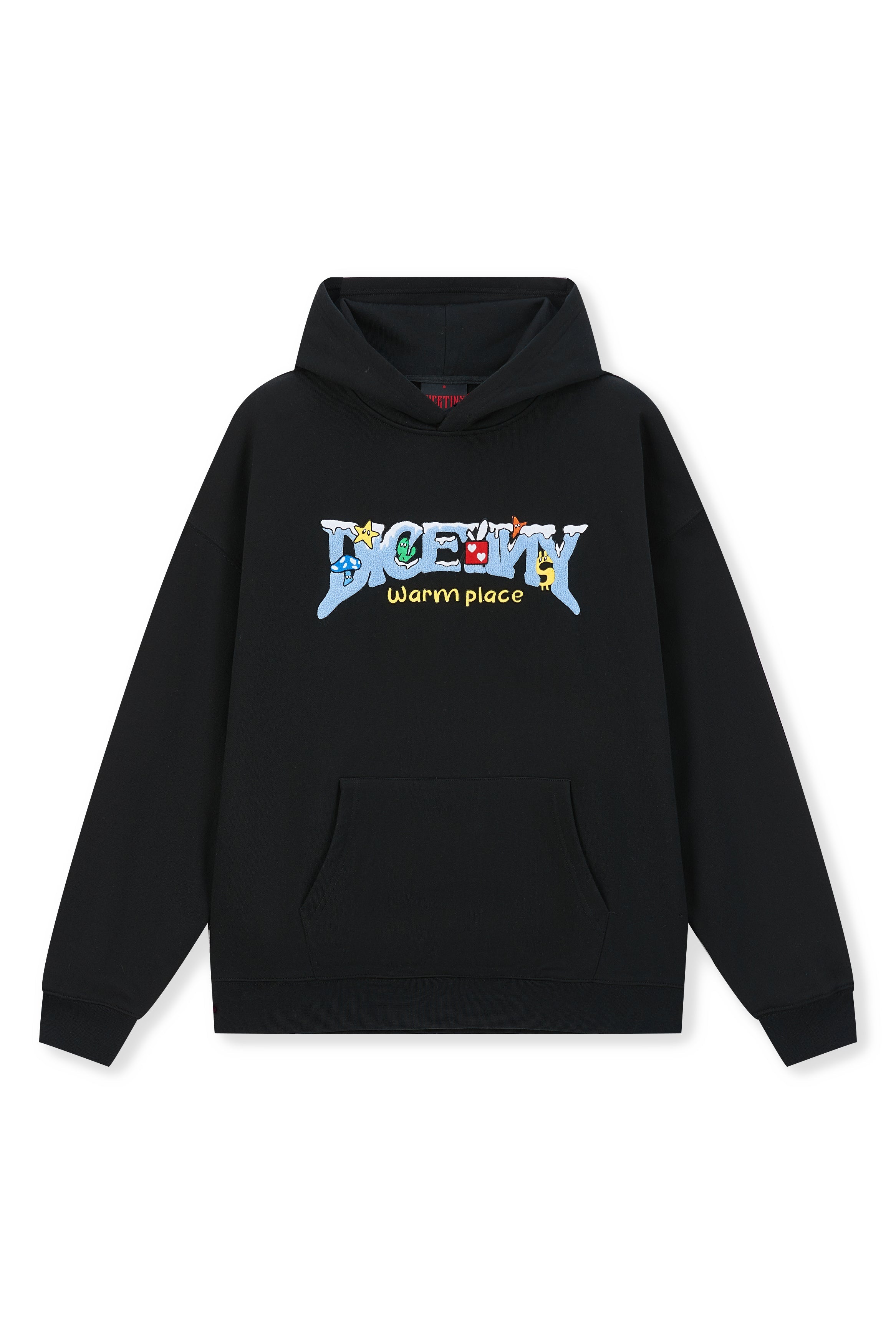 DICETINY Comics Logo 3D Embroidery Hoodie