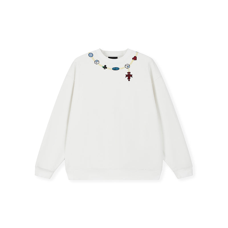 DICETINY Dice Chain Embroidered Sweatshirt