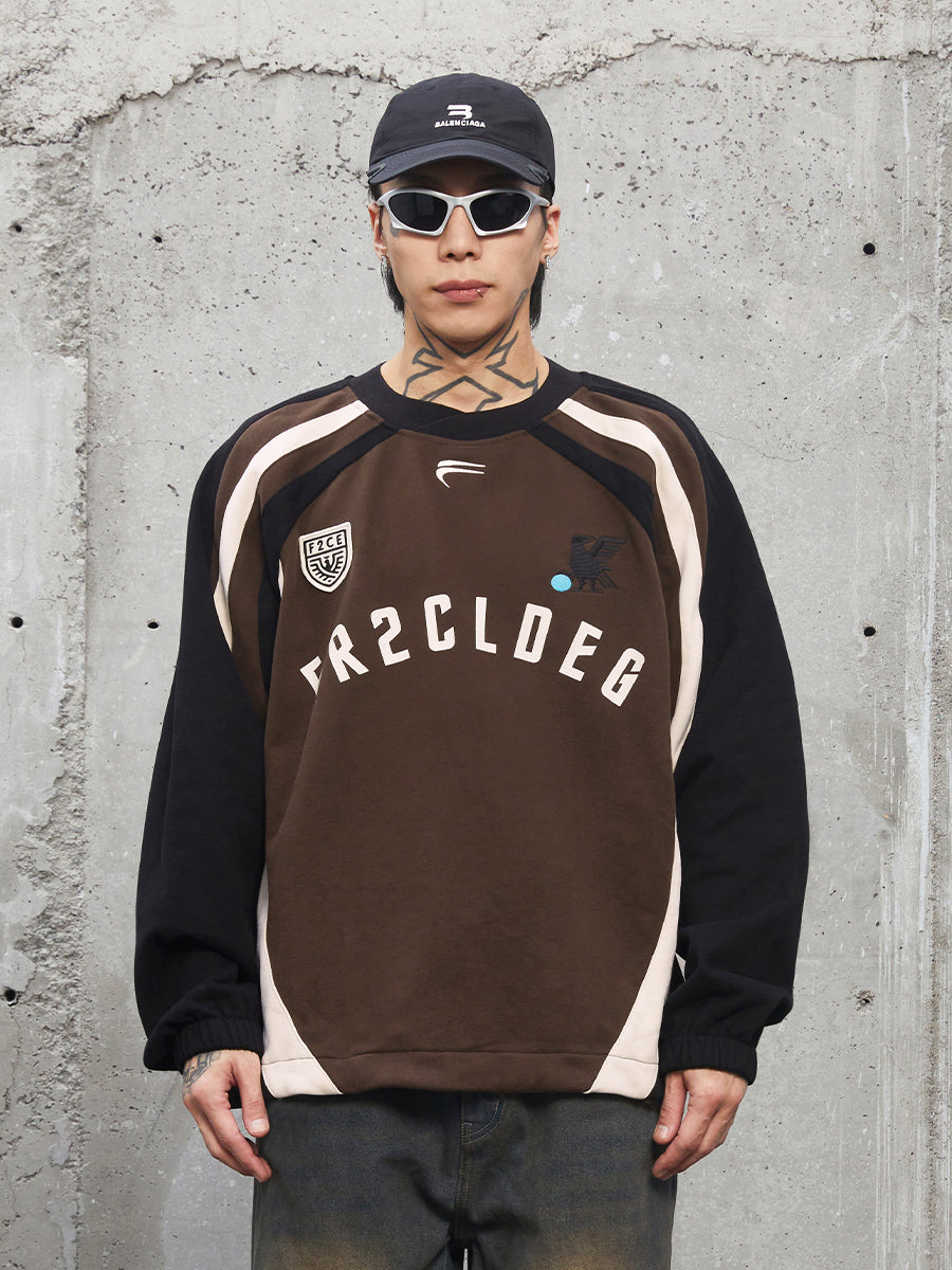 F2CE Splicing Printing Embroidery Sweatshirts