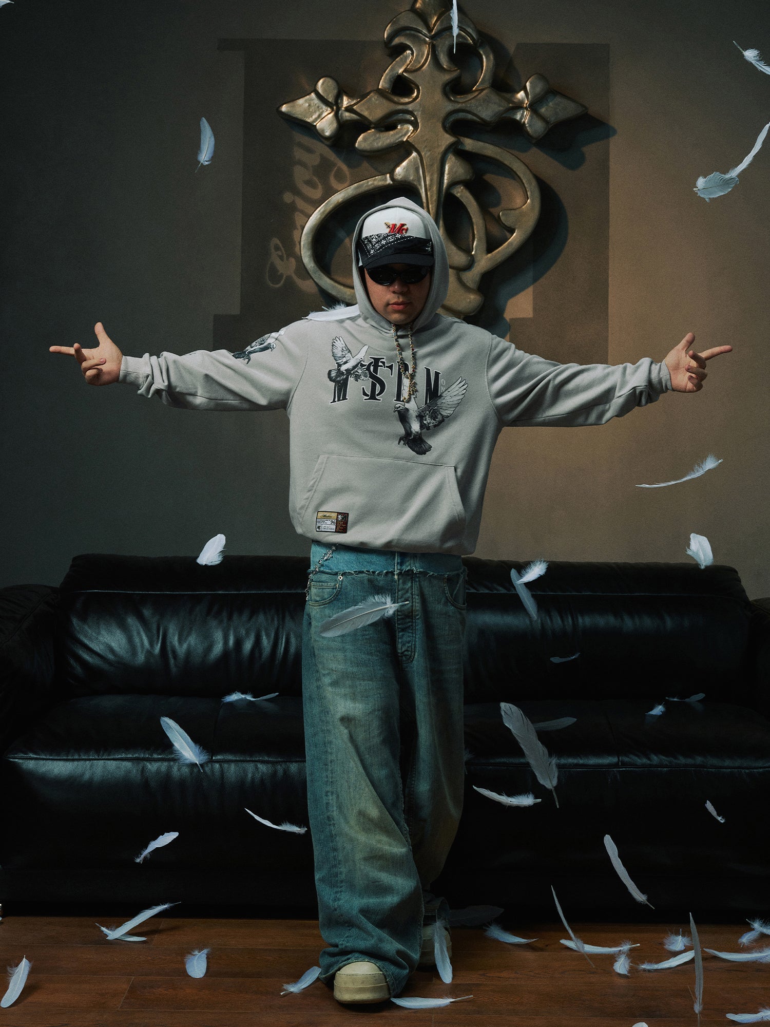 Small Town Kid x MEDM Peace Dove Logo Hoodie