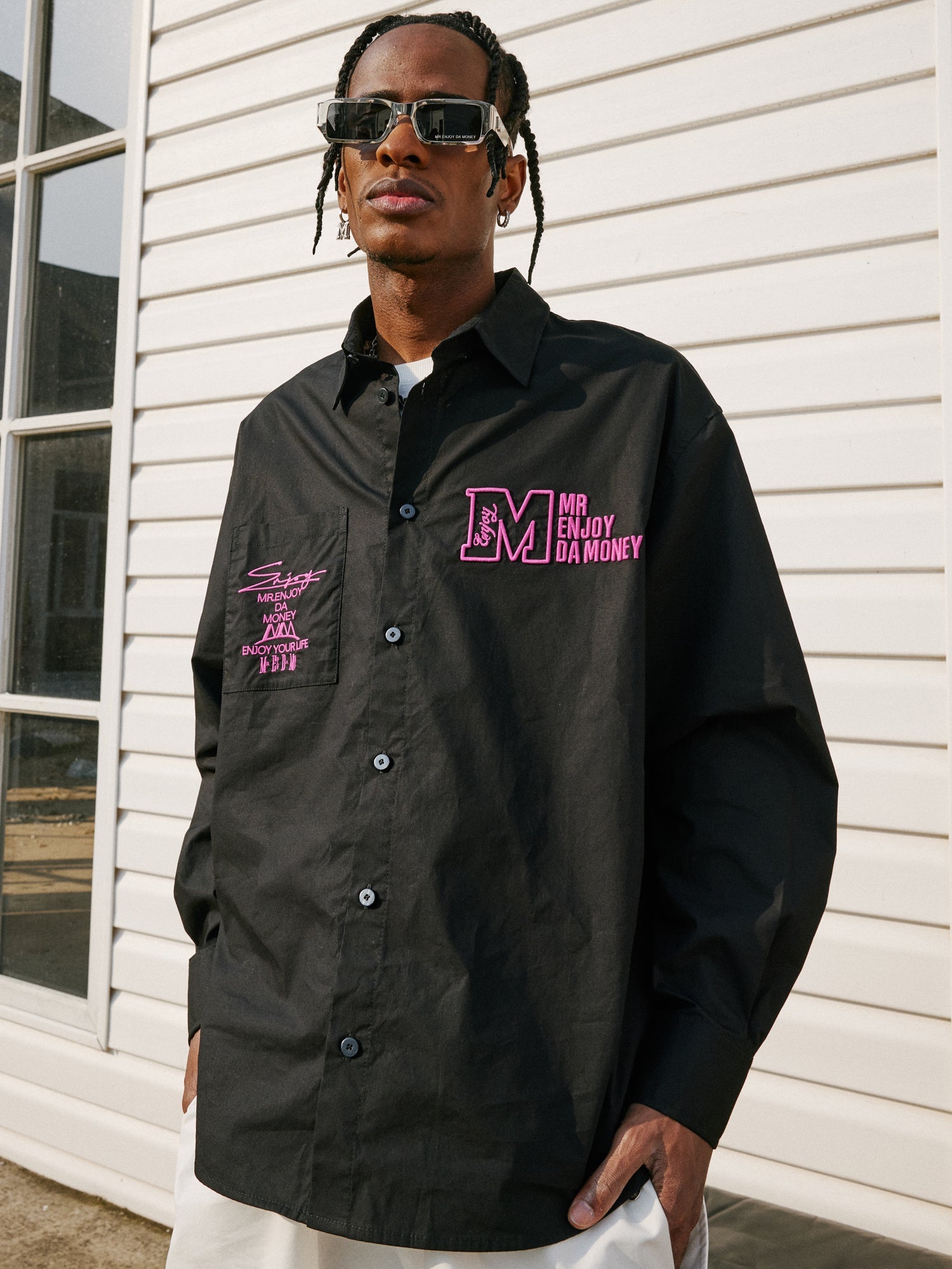 MEDM 3D Embroidery Long Sleeved Shirt