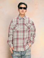 YADcrew Dark Plaid Shirt