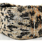 Tweed Mixed Fibers Leopard Print Small Souplissimo Maxi Flap Brown Black White