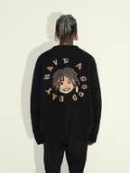 Harsh and Cruel Hand-Painted Kids Circular 3D LOGO Knit Sweater