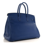Taurillon Novillo Sea Surf and Fun Birkin 35 Bleu Saphir