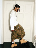 STEEPC Camouflage Distressed Cargo Baggy Shorts
