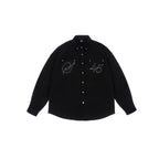 S45 Basic Embroidery Star Studs Long Sleeved Shirt