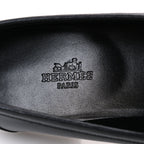 Toile De Coton Calfskin Womens Paris Loafers 37 Black Prunoir