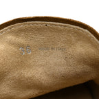 Suede Tassel Loafers 36 Olive Green