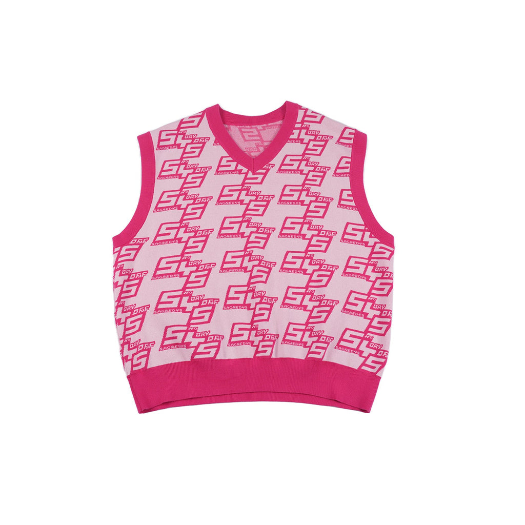S45 Full Print Logo Knit Vest