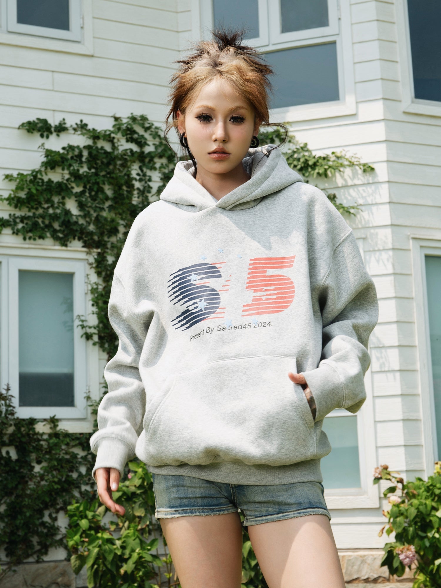 S45 Stripe Star Logo Hoodie