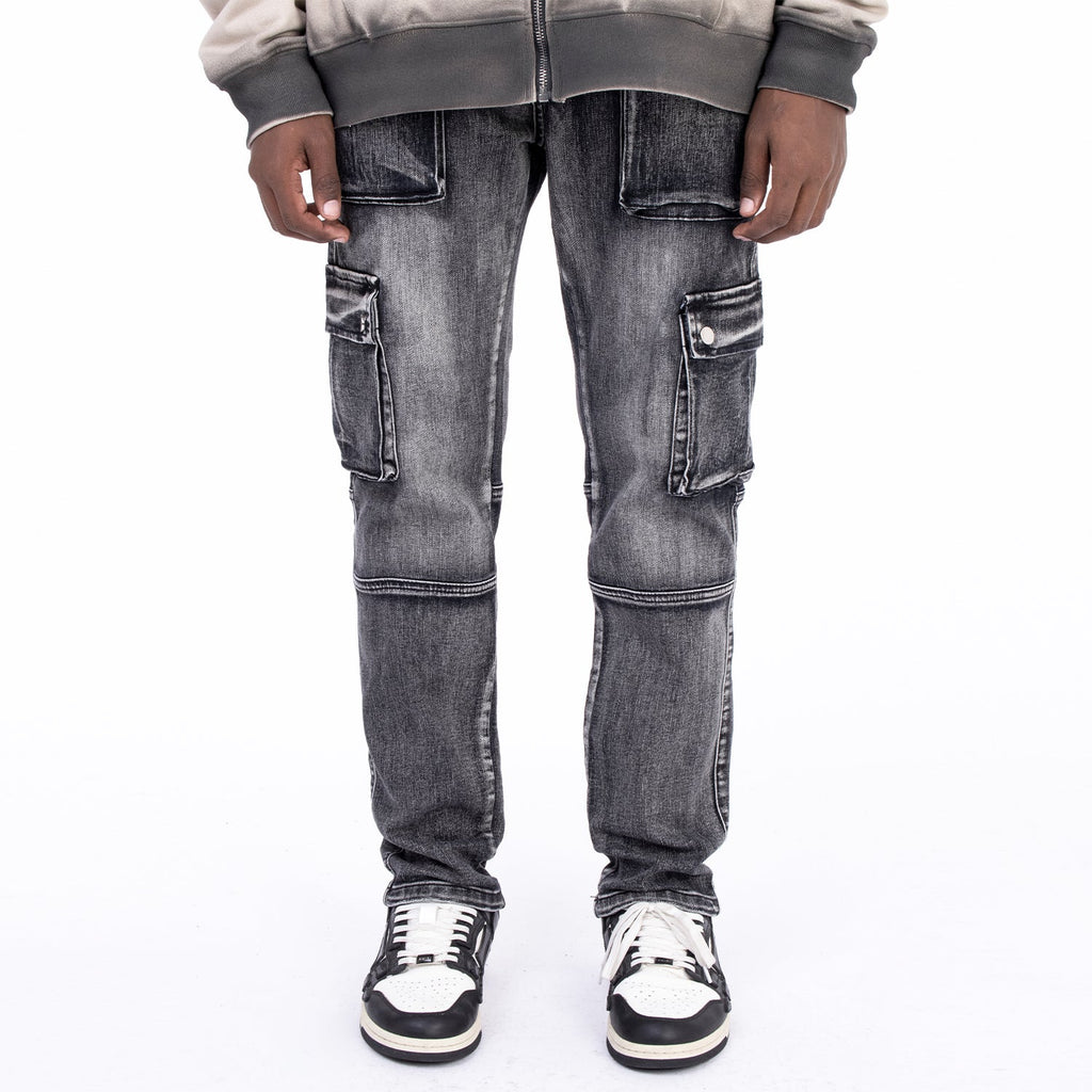 F3F Select Heavy Washed Multi Pocket Straight Jeans