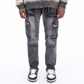 F3F Select Heavy Washed Multi Pocket Straight Jeans