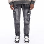 F3F Select Heavy Washed Multi Pocket Straight Jeans